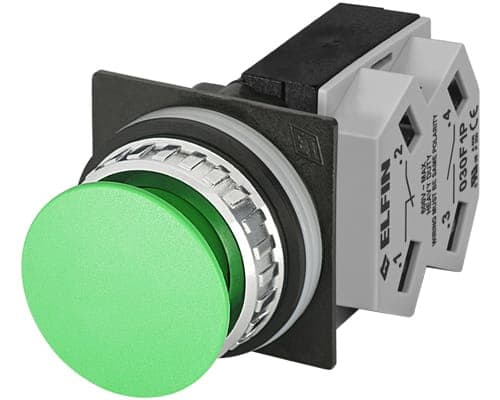 NEW ELFIN SRL - NEW030RFVF1 PULSANTE FUNGO VERDE NO+NC