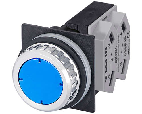 NEW ELFIN SRL - NEW030RIBLF1 PULSANTE BLU 1NO+1NC