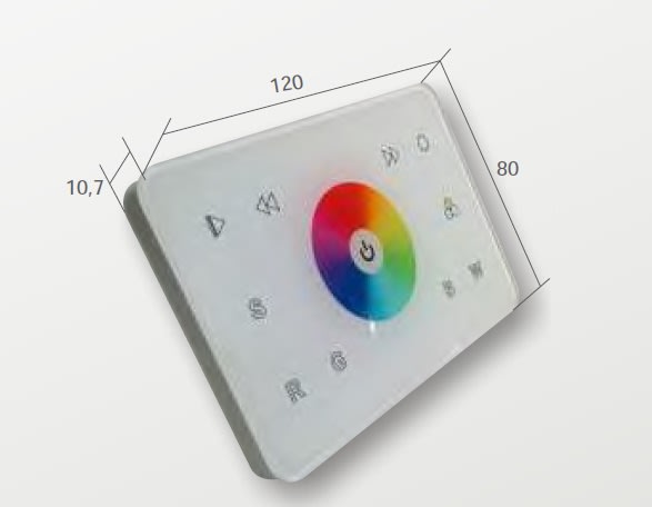 ELCOM SRL - EOW09042 TOUCH PANEL 503 DMX512 RGB/RGB+W 12/24V
