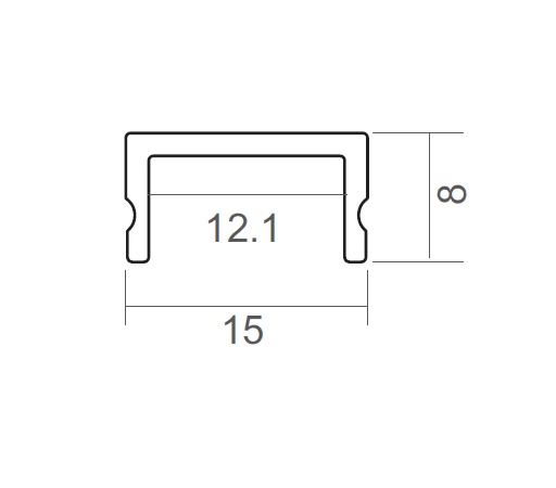 ELCOM SRL - EOW14285-01L20 PROFILO 1508 BIANCO L=2000MM