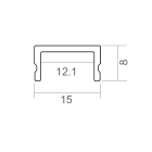 ELCOM SRL - EOW14285-01L20 PROFILO 1508 BIANCO L=2000MM