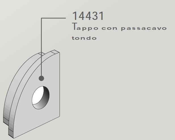 ELCOM SRL - EOW14431 TAPPO PC TONDO 1616 (PROFILO)