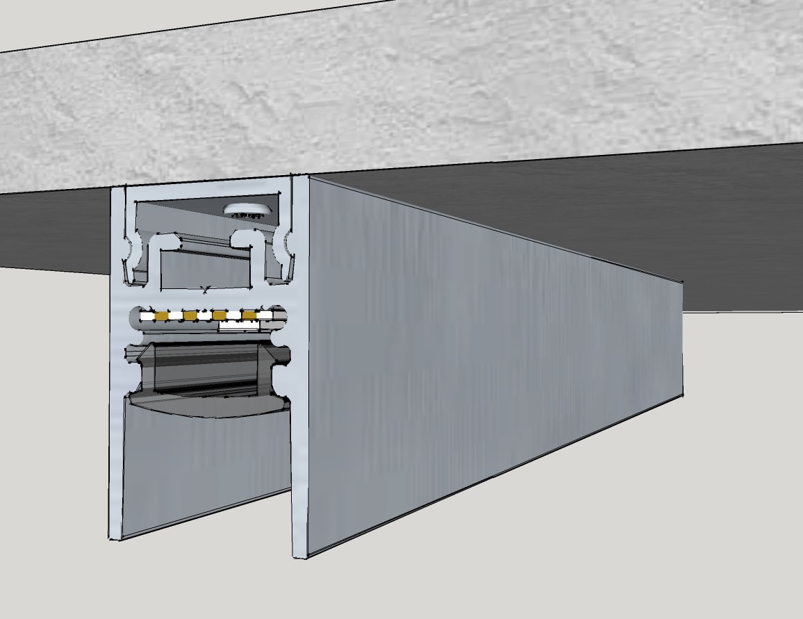 ELCOM SRL - EOW1828-O02L30 KIT 1828 OPALE NERO L=3000MM