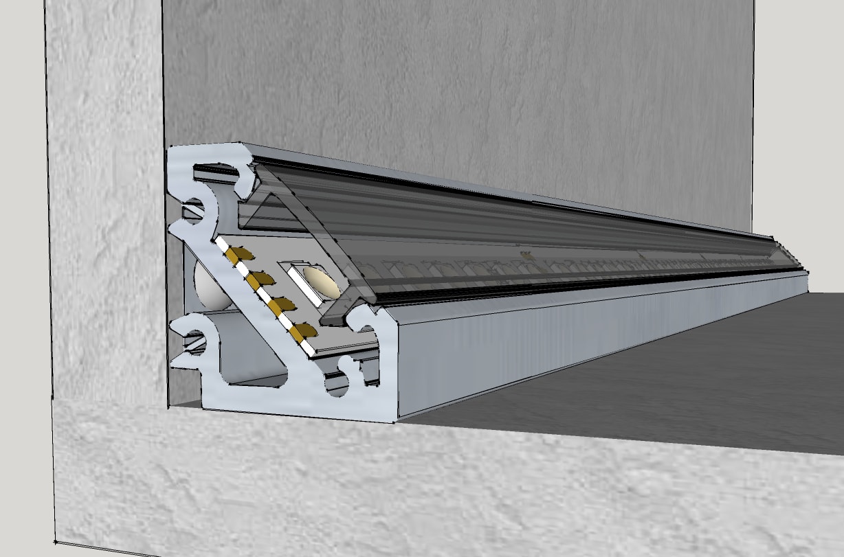 ELCOM SRL - EOW2020-T01L20 KIT 2020 TRASP. BIANCO L=2000MM