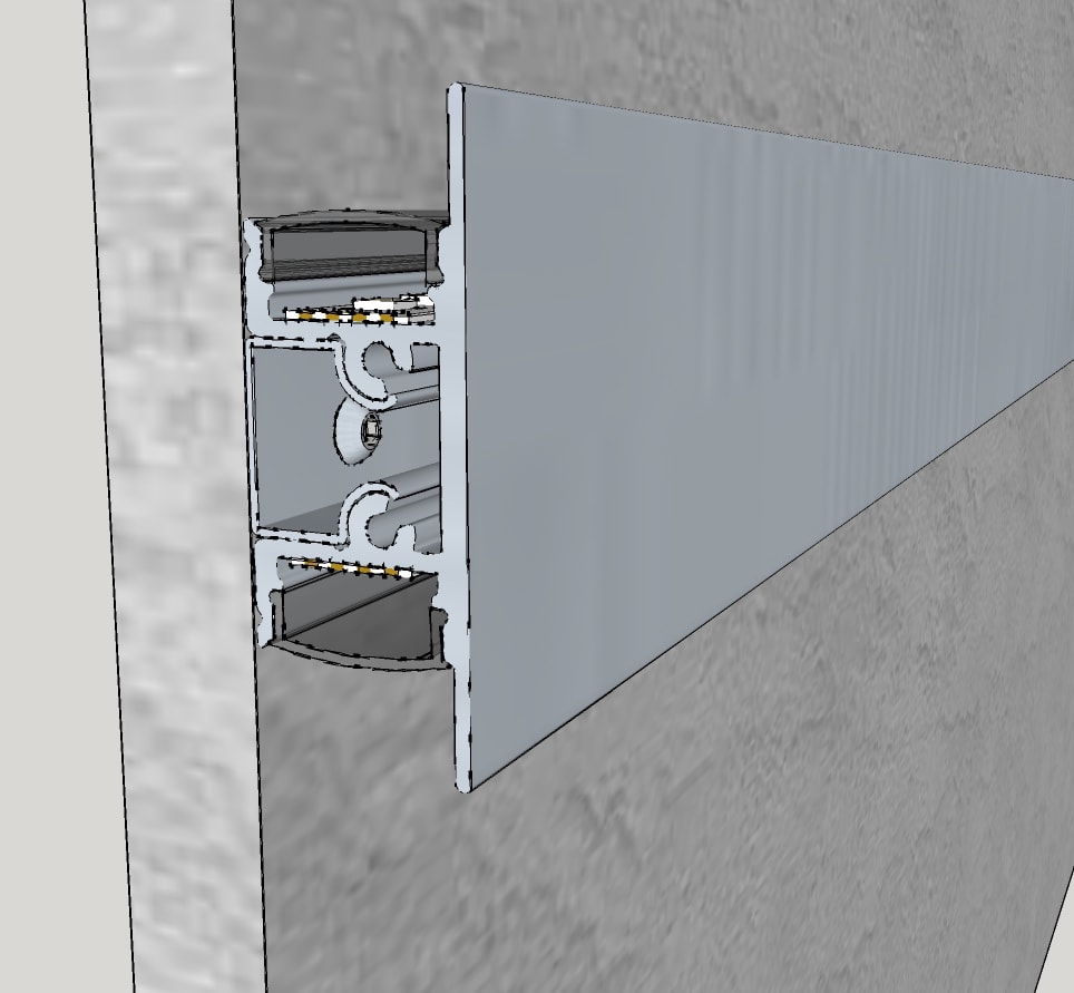 ELCOM SRL - EOW14648-02L10 PROFILO 4817 NERO L=1000MM