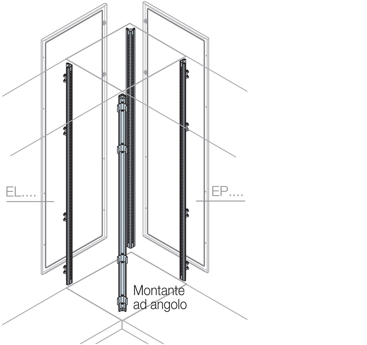 ABB SPA - ABBEP0400H N.2 PROFILI ORIZZONTALI L=400MM