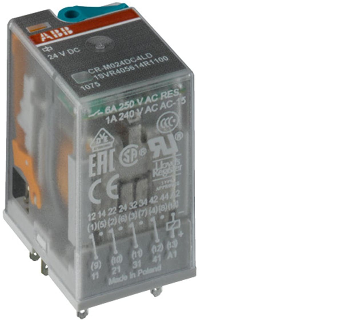 ABB SPA - ABBER 712 0 CR-M125DC2L AL125 VDC 2C/O 250V/12A LED