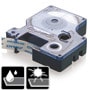 ELCART DISTRIBUTION - ERT070814300 NASTRO PER DYMO 12X7MM BIANC/NERO