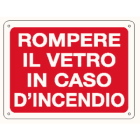 ELCART DISTRIBUTION - ERT352066600 CARTELLO ROMPERE VETRO X INCENDIO