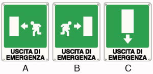 ELCART DISTRIBUTION - ERT352081000 CARTELLO USCITA DI EMERGENZA SX