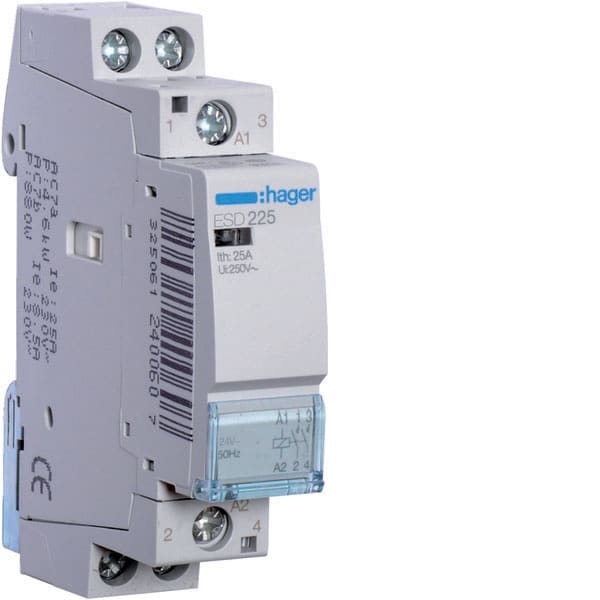 HAGER - HAGESD225 CONTATTORE STD+ 2NA 24VAC 25A 1M