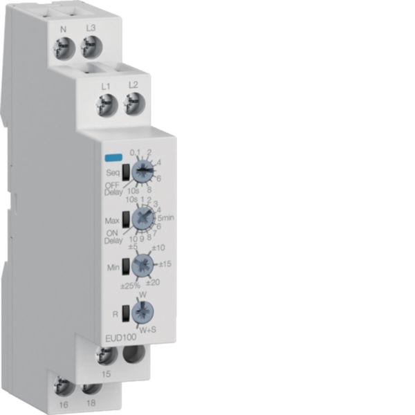 HAGER - HAGEUD100 REL CONTROL TENSIONE 1F-3F REG E RIT 1M