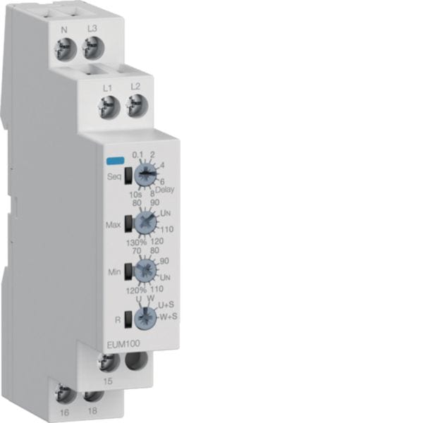 HAGER - HAGEUM100 RELE CONTROL TENSIONE MONOF E TRIF 1M