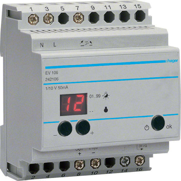 HAGER - HAGEV106 PILOTA 1-10V X DIMMER EV100-EV102 4M