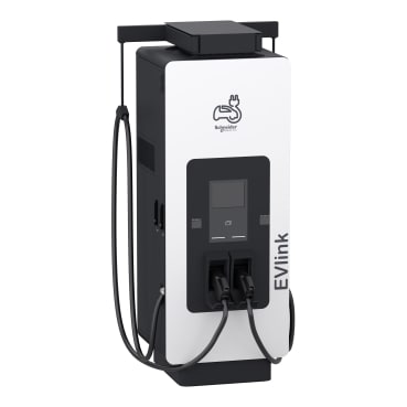 SCHNEIDER ELECTRIC - SNREVD1S180TBB Stazione di ricarica rapida, EVlink Pro DC, 180 kW, connettori CCS2 + CCS2, cavo da 3,6m con sistema di gestione cavi