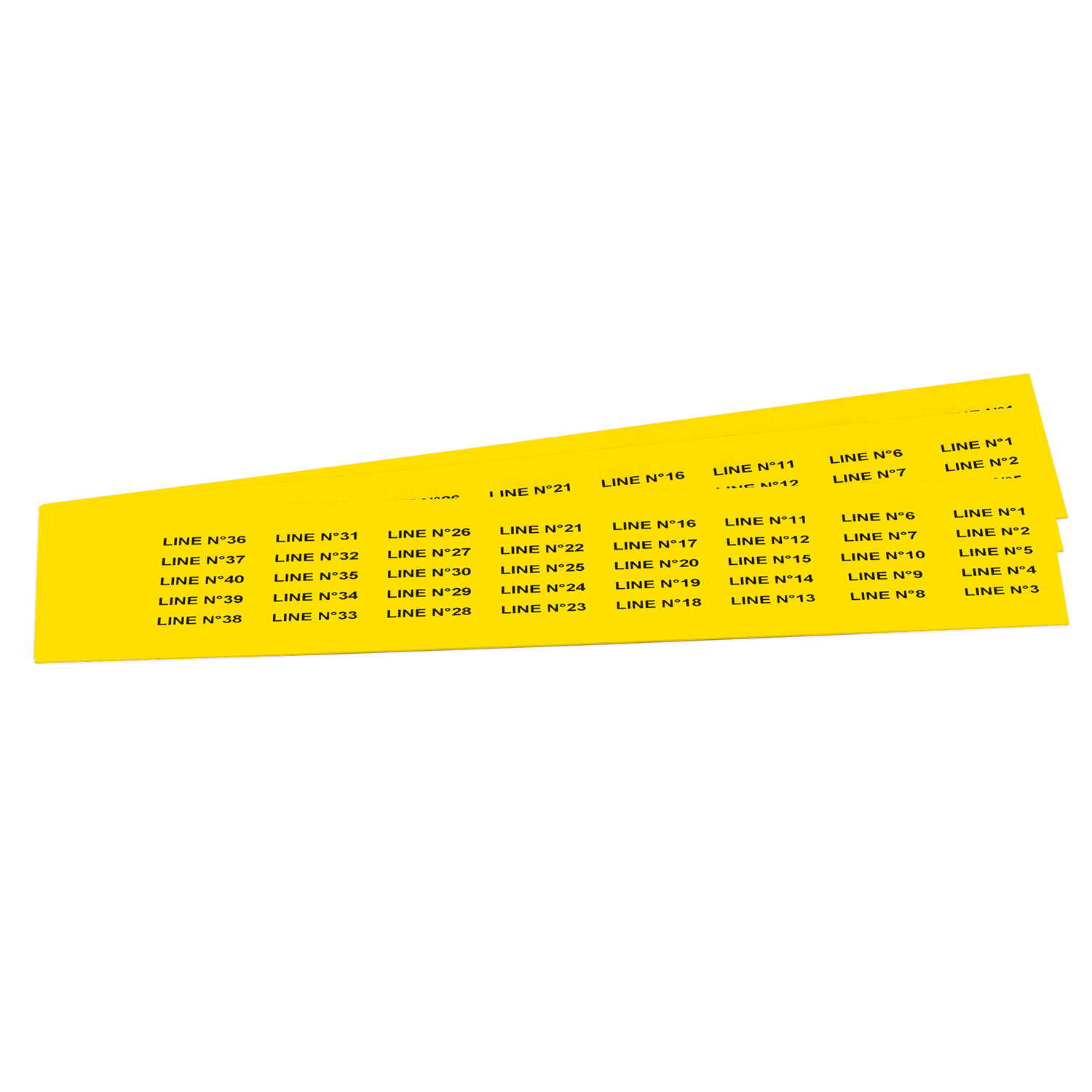 GRAFOPLAST SRL - GRAEVO0827Y TARGHETTA PVC GIALLO 27X8MM 440PZ