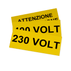 GRAFOPLAST SRL - GRAEVO460145Y TARGA QUADRO PVC ADES GIALLO 145X60MM 15
