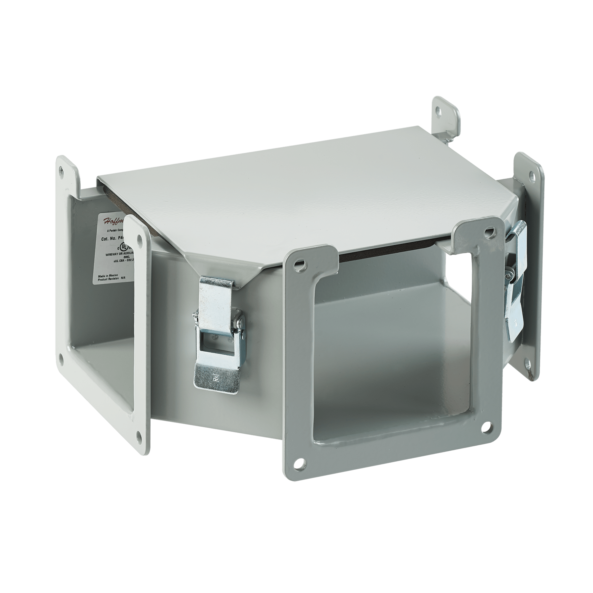NVENT HOFFMAN - HOFF44LTA Raccordo a T con profilo incernierato a innesto e apertura superiore, 4,00x4,00, grigio, acciaio
