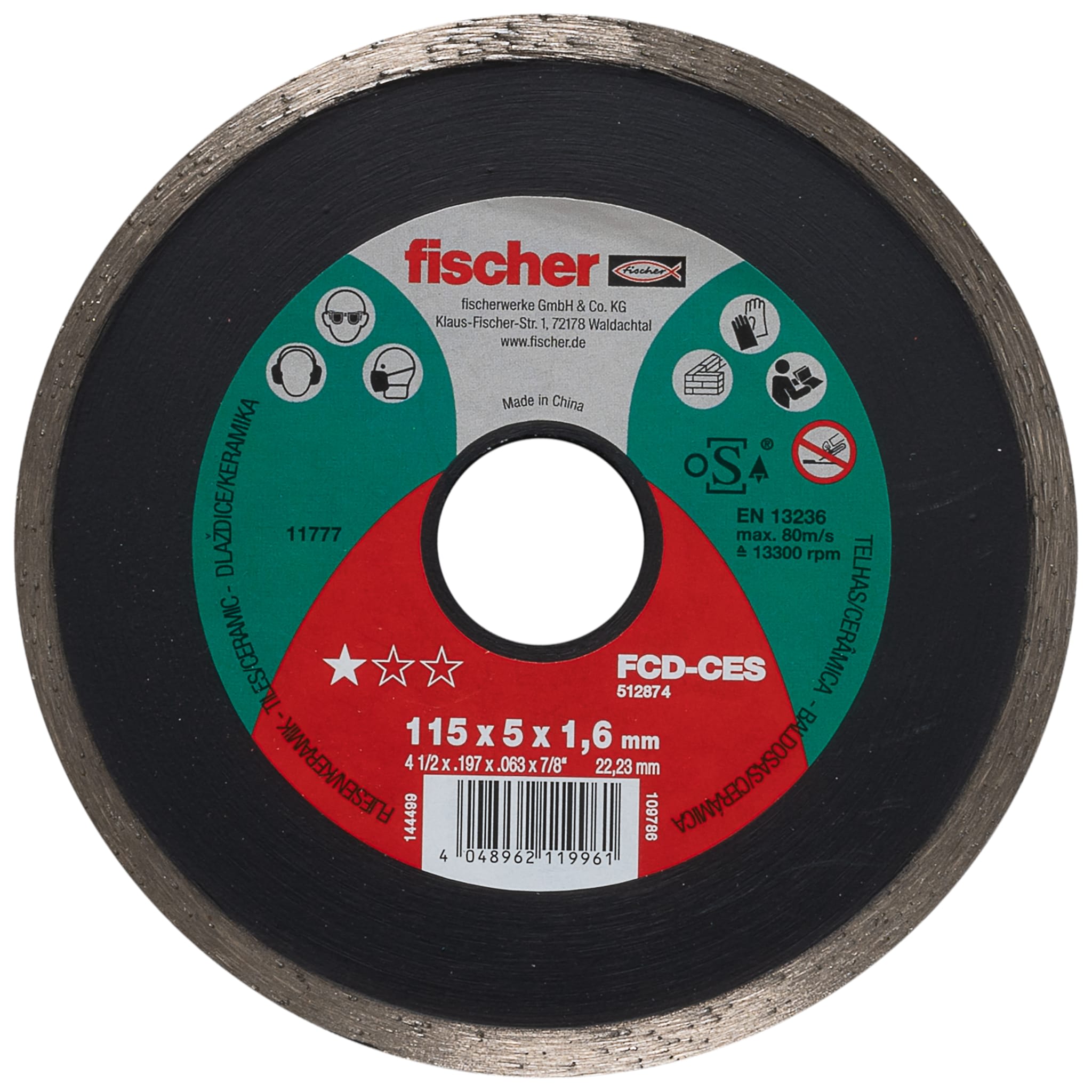 FISCHER ITALIA - FIS00512874 FCD-CES 115X1,6X22,23 DIA