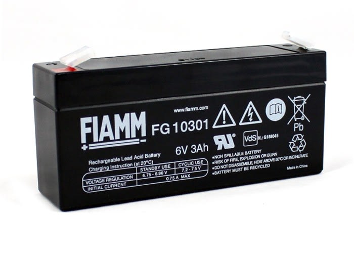 FIAMM ENERGY TECH. - FI1FG10301 BATTERIE STANDARD 6V 3AH
