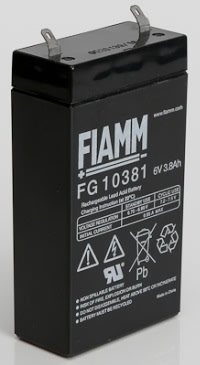 FIAMM ENERGY TECH. - FI1FG10381 BATTERIE STANDARD 6v 3,8ah