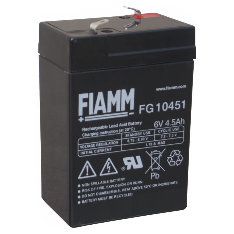 FIAMM ENERGY TECH. - FI1FG10451 BATTERIE STANDARD 6v 4,5ah
