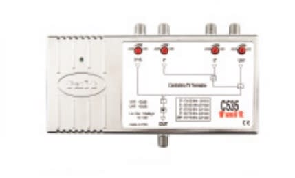 FAIT SRL - FIT1000001 C535/VUU-AMPLIFICATORE 3 IN. V-U-U 35DB/