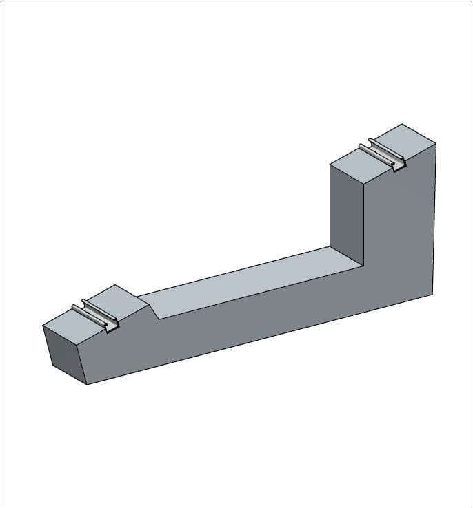 ALUSISTEMI - ALUFTM2205 SUPPORTOZAVORRA(INCALCESTRUZZO)-PERMO