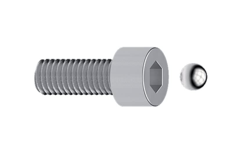 TEKNOMEGA SRL - TKGFVT1356 Sfera antifurto inox per vite TCEI M8