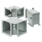 NVENT HOFFMAN - HOFF44LE9C Gomito a 90 gradi per canalina a innesto con apertura esterna, 4,00x4,00, grigio, acciaio dolce