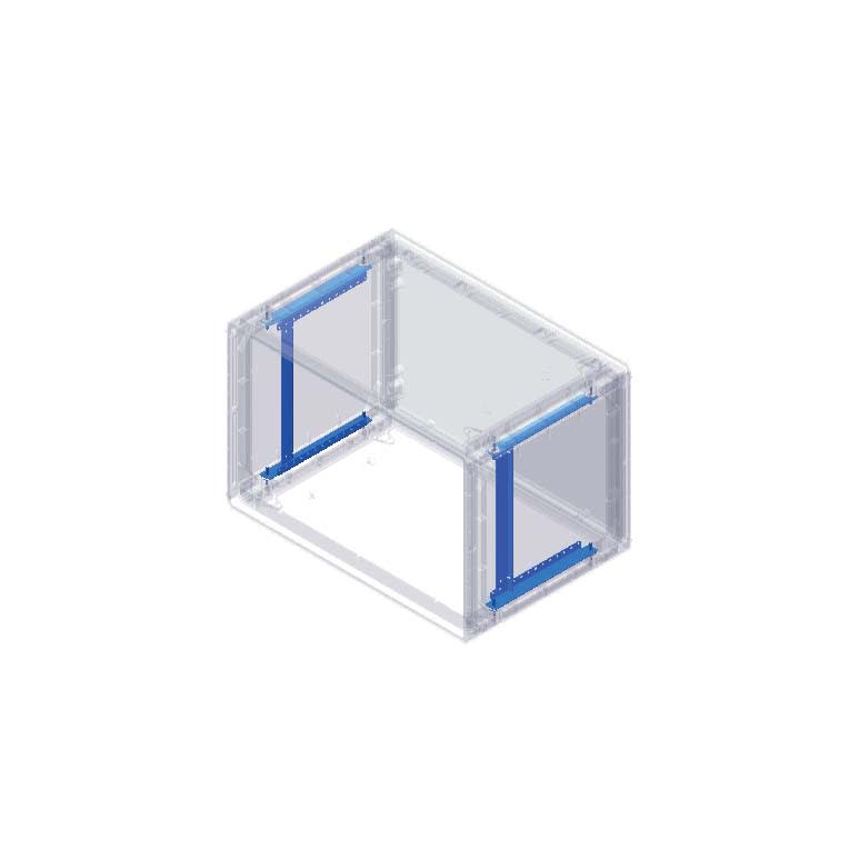 CONCHIGLIA - CON095773321 Acc. Serie GRAFI - Kit montanti + staffe, profondità 330 mm, altezza 490 mm