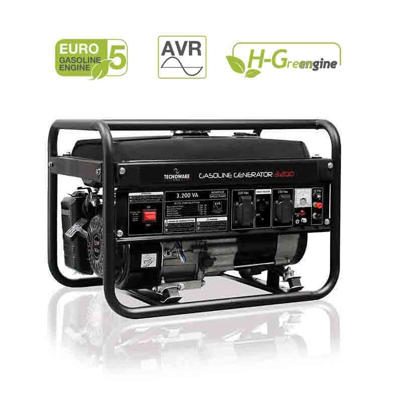 TECNOWARE SRL - TCWFGE3200M GASOLINE GENERATOR 3200VA RECOIL STARTIN