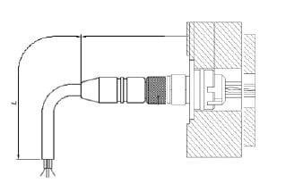 GEFRAN SPA - GEFCAV023 CAVO 10MT 90 5P M12 PUR IP67 FE MK3-4