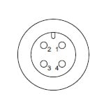 GEFRAN SPA - GEFCON293 CONN. M12X1 FEM. VOL. 4P NON SCH.