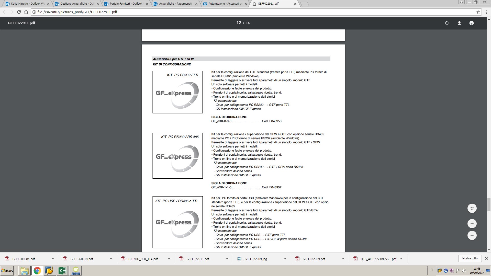 GEFRAN SPA - GEFF043956 GF_EXK-0-0-0 KIT CONFIG. PC RS232 STRUM