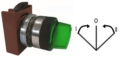 ABB SPA - ABBP9MSLZ3V 3 POS. SELETTORE LUMIN. RIT.MOLLA C VERDE