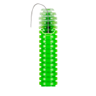 GEWISS - GEWDX15332R FK15/32F VERDE -TUBO PIEG.MED.-CON SONDA