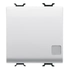 GEWISS - GEWGW10033 INTERRUTTORE UNIPOLARE 250V ac - 16AX ILLUMINABILE - CON LENTE NEUTRA SOSTITUIBILE - 2 MODULI - BIANCO LUCIDO - CHORUSMART