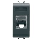GEWISS - GEWGW12422 PRESA RJ45 - CATEGORIA 5e - FTP - 1 MODULO CHORUSMART - NERO SATINATO