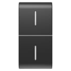 GEWISS - GEWGW12557S TASTO INTERC.2 DIFFUSORI 1M NERO