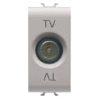 GEWISS - GEWGW13362 PRESA COASSIALE TV SCHERMATURA CLASSE A - CONNETTORE IEC MASCHIO 9,5mm - PASSANTE 5 dB - 1 MODULO - NATURAL BEIGE SATINATO - CHORUSMART