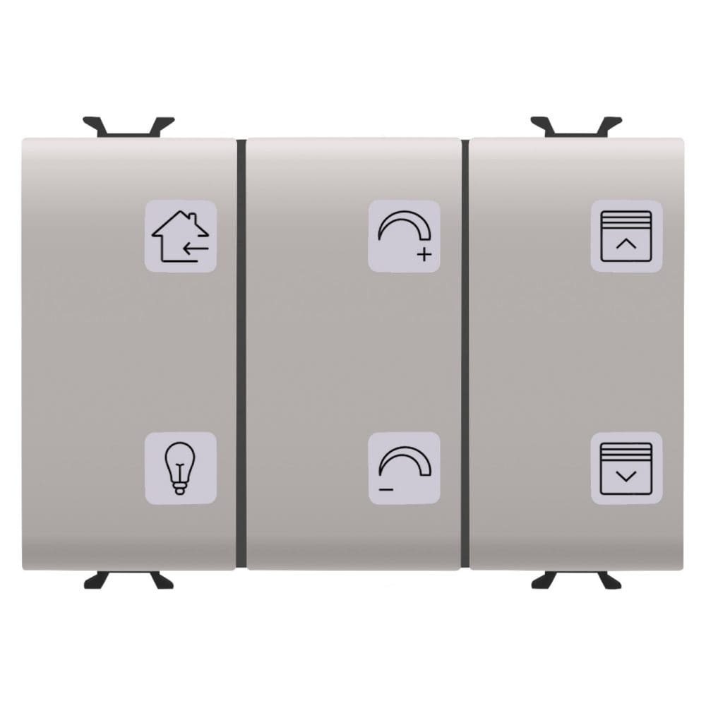 GEWISS - GEWGW13784A PULS.6CH TASTI E SIMB.BIANCA+ATT.KNX BEI