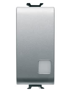 GEWISS - GEWGW14093 INVERTITORE UNIPOLARE 250V ac - 16AX ILLUMINABILE - CON LENTE NEUTRA SOSTITUIBILE - 1 MODULO - TITANIO - CHORUSMART