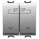 GEWISS - GEWGW14160F DOPPIO PULSANTE 250V ac - MORSETTI CABLAGGIO RAPIDO - UNIPOLARE NA 16A - SIMBOLO SU-GIU'-STOP - 2 MODULI - TITANIO - CHORUSMART