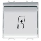 GEWISS - GEWGW15039 INTERRUTTORE UNIVERSALE A BADGE - UNIPOLARE NA 16AX - ILLUMINABILE - 2 MODULI - BIANCO SATINATO - CHORUSMART