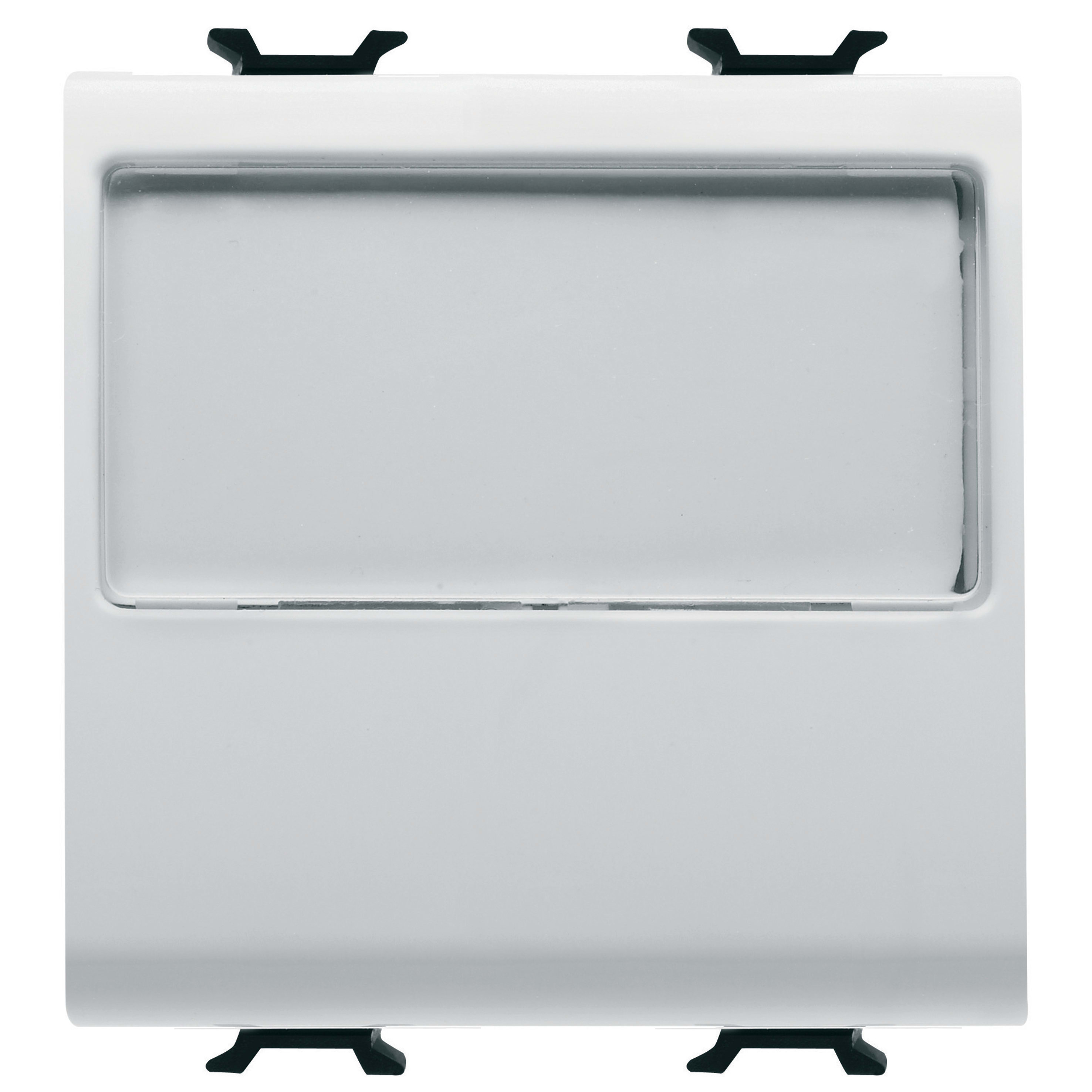 GEWISS - GEWGW15191 PULSANTE CON TARGA PORTANOME ILLUMINABILE 250V ac - NA 10A - 2 MODULI - BIANCO SATINATO - CHORUSMART