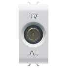 GEWISS - GEWGW15362 PRESA COASSIALE TV SCHERMATURA CLASSE A - CONNETTORE IEC MASCHIO 9,5mm - PASSANTE 5 dB - 1 MODULO - BIANCO SATINATO - CHORUSMART