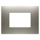 GEWISS - GEWGW16003ST PLACCA EGO - IN TECNOPOLIMERO VERNICIATO - 3 POSTI - ACCIAO - CHORUSMART