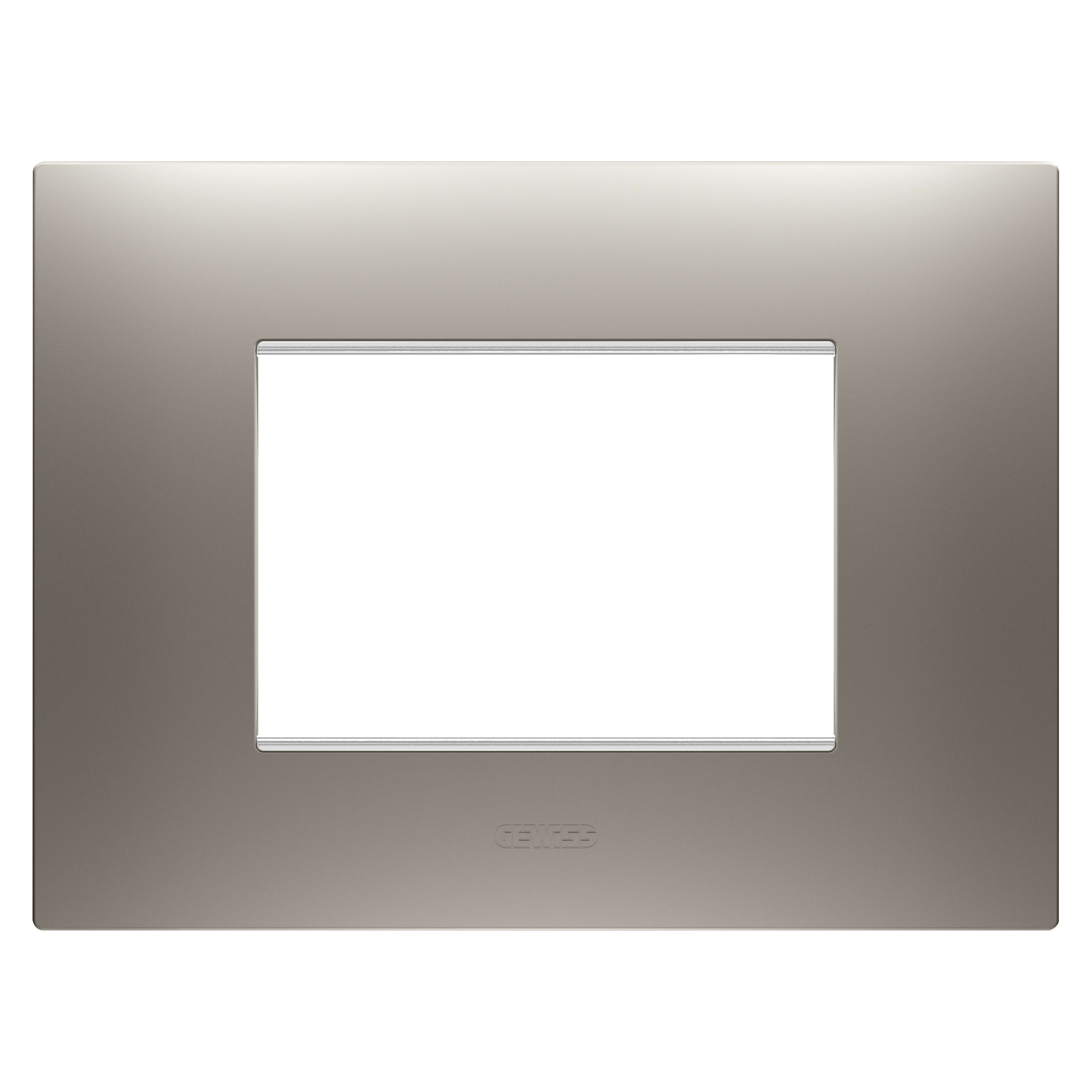 GEWISS - GEWGW16003ST PLACCA EGO 3M ACCIAIO