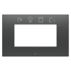 GEWISS - GEWGW16004SDB PLACCA EGO SMART - IN TECNOPOLIMERO VERNICIATO - 4 POSTI - NERO SATINATO - CHORUSMART